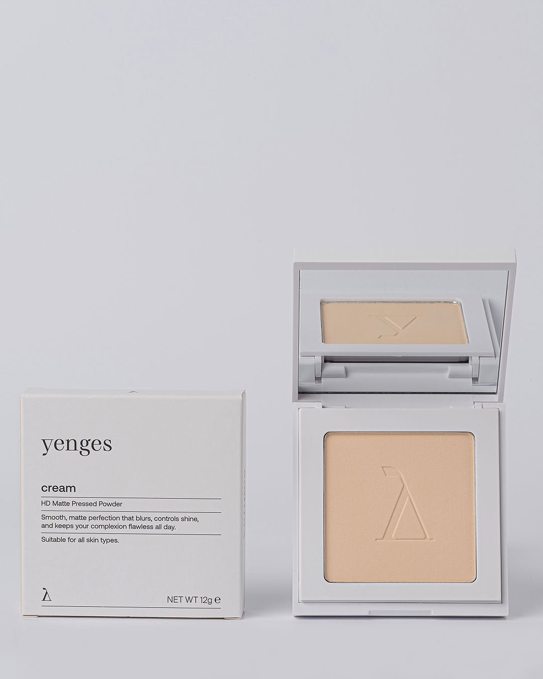 Cream (Light) компактна пудра с HD MATTE завършек | Yenges