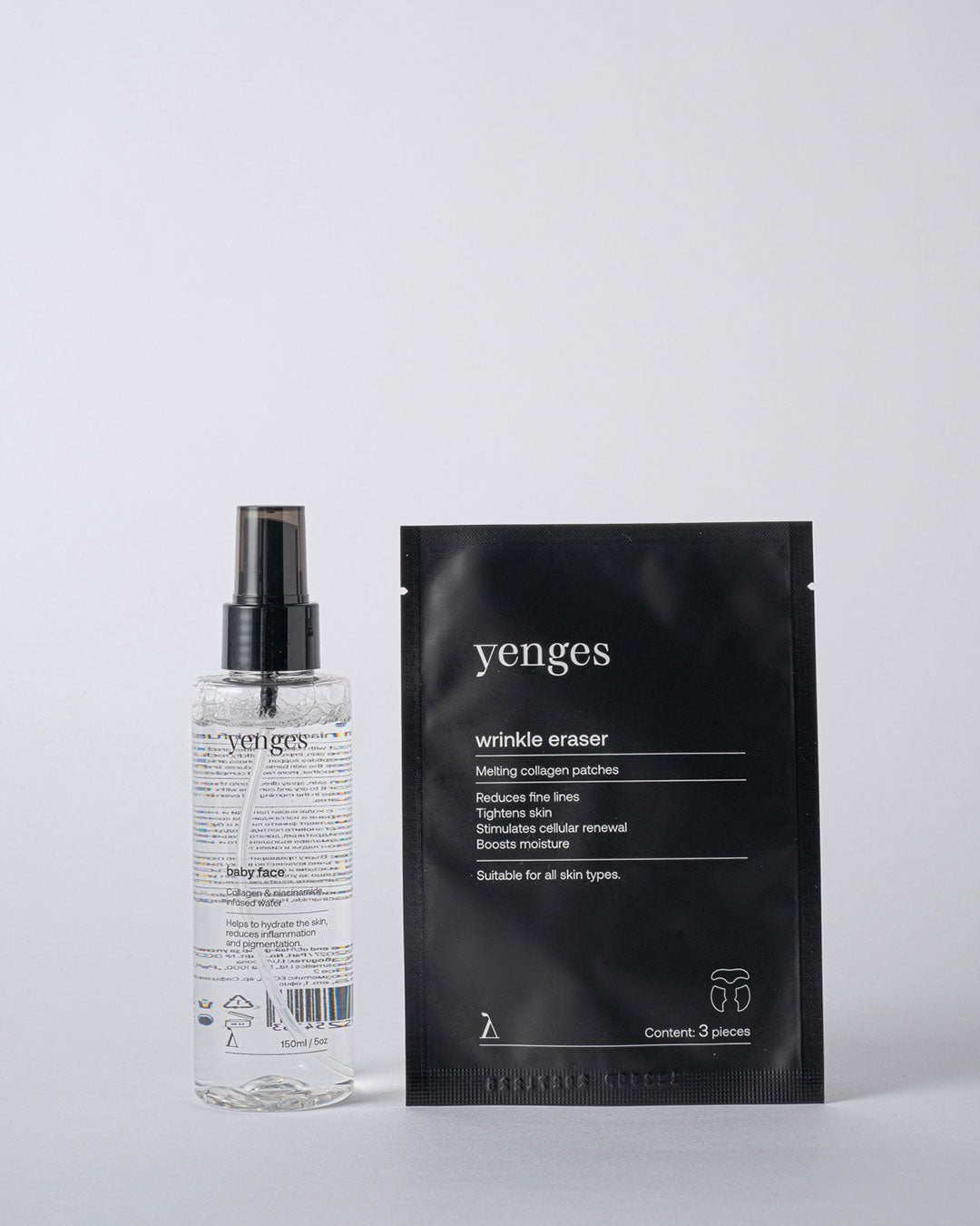 Glass Skin Duo сет от колагенова вода и колагенови пачове с пептиди | Yenges