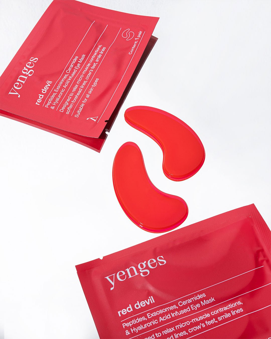 Red Devil 3 бр. пачове за очи с 'Botox' ефект с пептиди, растителни ексозоми, серамиди и хиалуронова киселина | Yenges