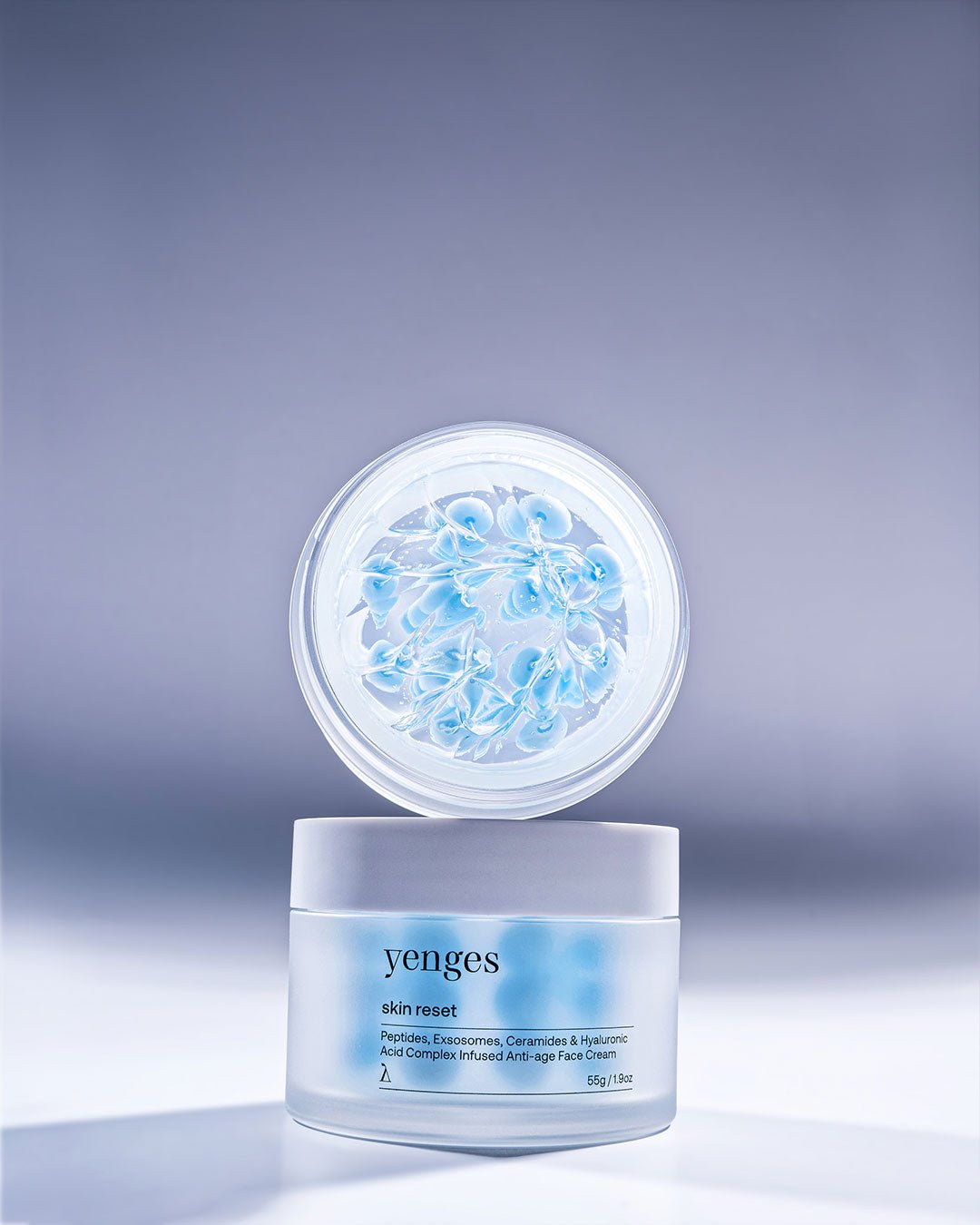 Skin Reset крем за лице с 'botox ефект' с пептиди, серамиди, растителни ексозоми и хиалуронова киселина | Yenges