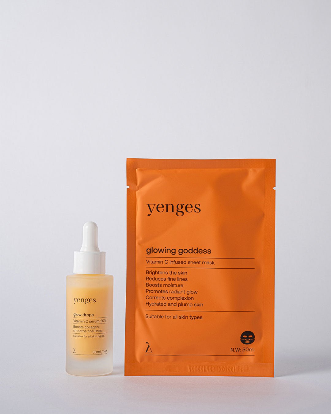 Vitamin Glow Duo сет от серум и маска с витамин Ц | Yenges