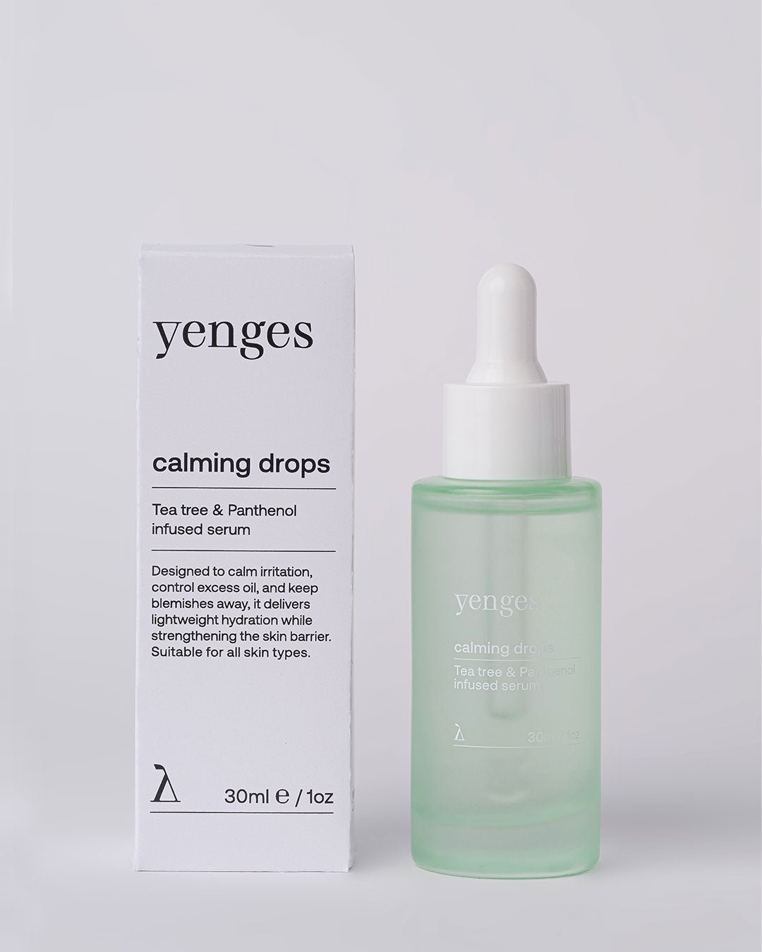 Calming Drops серум за лице с чаено дърво и пантенол | Yenges
